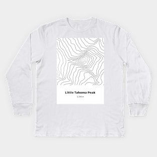 Little Tahoma Peak Topographic Map Kids Long Sleeve T-Shirt